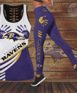 Baltimore Ravens Hollow Tank Top Leggings 02