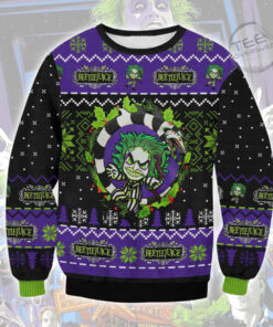 Beetle Juice Ugly Christmas 3D Sweater