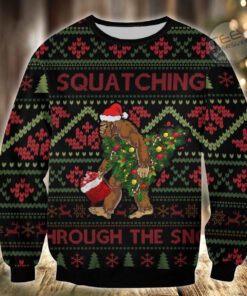 Bigfoot Snow Ugly Christmas 3D Sweater