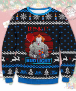 Bud Light Drink It Ugly Christmas 3D Sweater