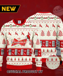 Budweiser Santa Hat Christmas Ugly Christmas 3D Sweater
