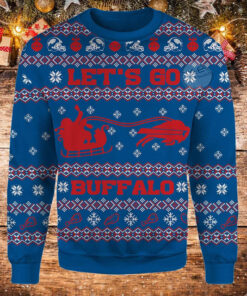 Buffalo Team Lets Go Ugly Christmas 3D Sweater
