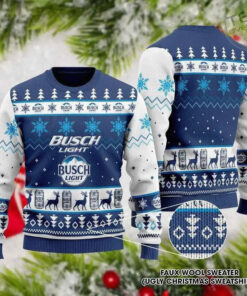 Busch Light 3D Ugly Christmas Sweater 2022 Design V