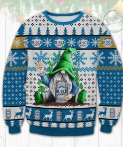 Busch Light Gnome Ugly Christmas 3D Sweater