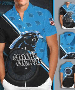 Carolina Panthers 3D Short Sleeve Dress Shirt 01