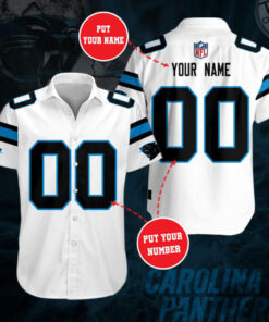 Carolina Panthers 3D Short Sleeve Dress Shirt 04