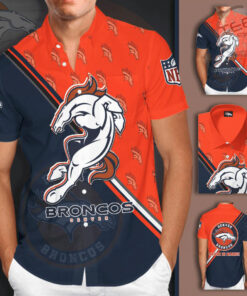 Denver Broncos 3D Short Sleeve Dress Shirt 01