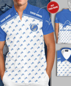 Detroit Lions 3D Short Sleeve Dress Shirt 04