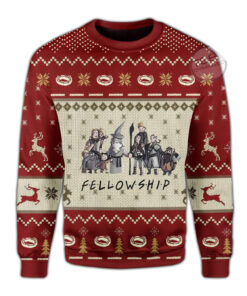 Fellowship Unisex Tank Top For Halloween Pink Large Ugly Christmas 3D Sweater