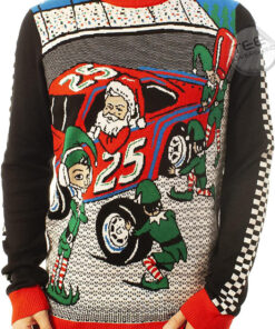 Funny Santa Pit Crew Black Ugly Christmas 3D Sweater