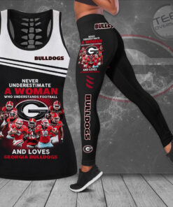 Georgia Bulldogs Hollow Tank Top Leggings 01