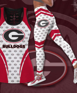 Georgia Bulldogs Hollow Tank Top Leggings 02