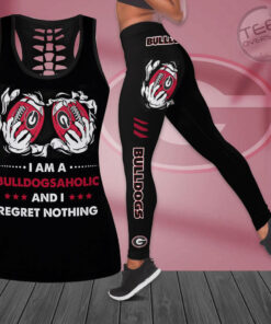 Georgia Bulldogs Hollow Tank Top Leggings 03
