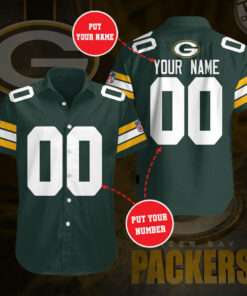 Green Bay Packers 3D Short Sleeve Dress Shirt 05