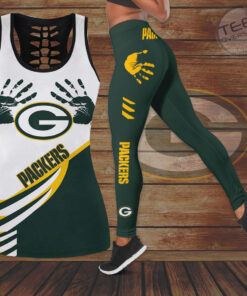 Green Bay Packers Hollow Tank Top Leggings 01