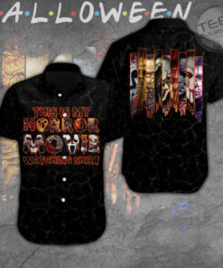 Horror Movies Halloween Sleeve Dress Shirt 001