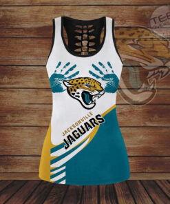 Jacksonville Jaguars Hollow Tank Top Leggings 02
