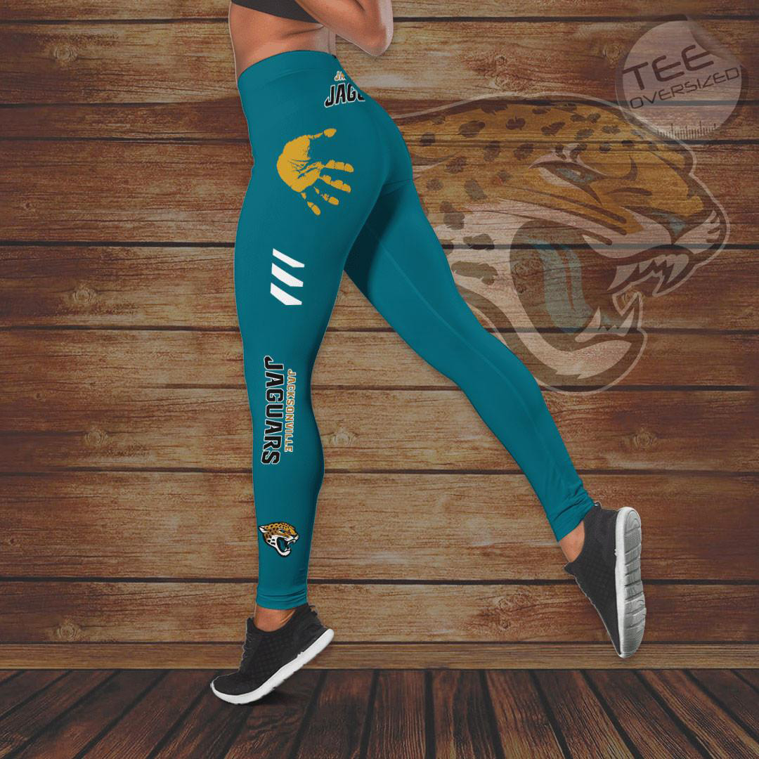 Jacksonville Jaguars Hollow Tank Top Leggings 03