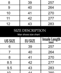 Jordan 13 Shoes Sizechart 1