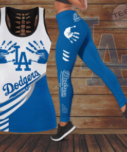 Los Angeles Dodgers Hollow Tank Top Leggings 01