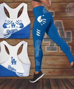 Los Angeles Dodgers Hollow Tank Top Leggings 02