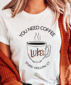 Lukes Coffee White Oversized T shirt