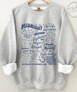 Meet Me At Midnight Oversized Sweatshirt Gray