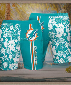 Miami Dolphins 3D Hawaiian Shorts 01