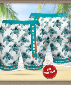 Miami Dolphins 3D Hawaiian Shorts 02