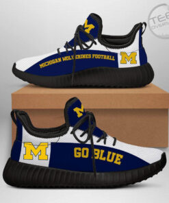 Michigan Wolverines Custom Sneakers 01