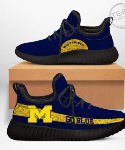 Michigan Wolverines Custom Sneakers 03
