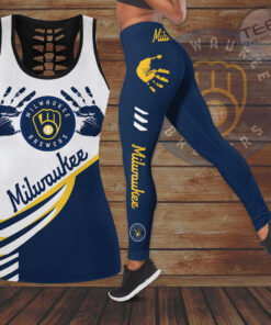 Milwaukee Brewers Tank Top Leggings set
