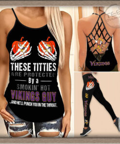 Minnesota Vikings Hollow Tank Top Leggings 02