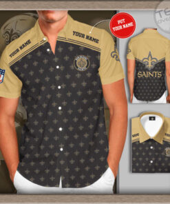 New Orleans Saints 3D Short Sleeve Dress Shirt 3