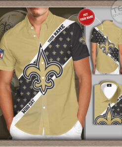 New Orleans Saints 3D Short Sleeve Dress Shirt 5