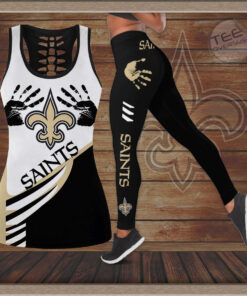 New Orleans Saints Hollow Tank Top Leggings