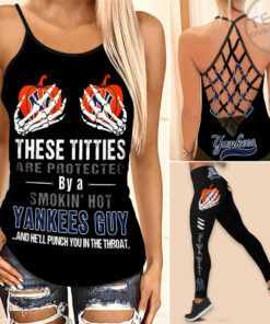 New York Yankees Hollow Tank Top Leggings 04