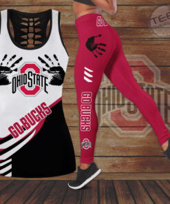 Ohio State Buckeyes Hollow Tank Top Leggings 02
