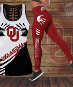 Oklahoma Sooners Hollow Tank Top Leggings 02