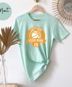 Personalized Basketball Mint Oversized T shirt