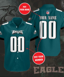 Philadelphia Eagles 3D Short Sleeve Dress Shirt 03