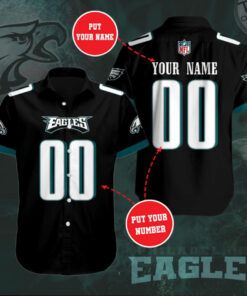 Philadelphia Eagles 3D Short Sleeve Dress Shirt 04