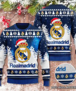 Real Madrid 3D Christmas Sweater 2022