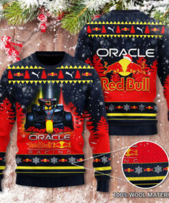 Red Bull Racing 3D Ugly Christmas Sweater 2022