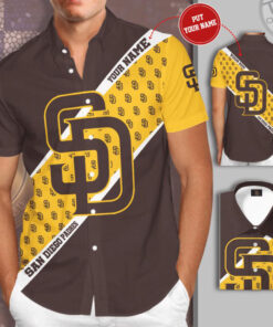 San Diego Padres 3D Sleeve Dress Shirt 01