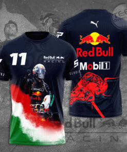 Sergio Perez Red Bull Racing 3D T shirt