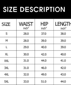 Sweatpants sizechart 2022