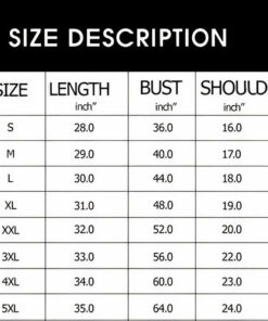 T-shirt Sizechart 2022