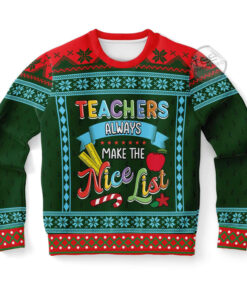 Teachers Xmas Educator Ugly Christmas 3D Sweater