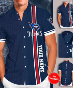 Tennessee Titans 3D Short Sleeve Dress Shirt 01
